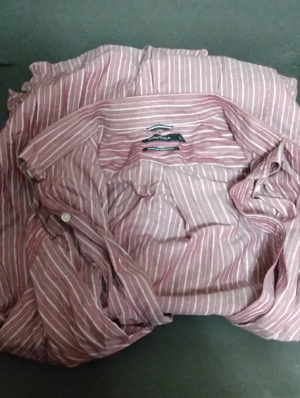 Nautical Xxl Button Down Pink White Striped